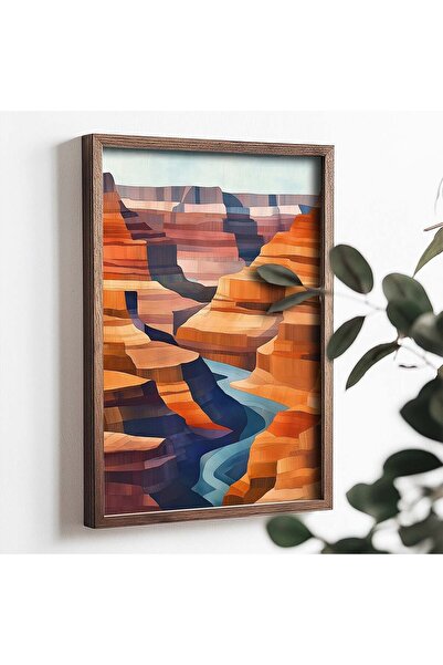 OEM Διακοσμητικός Πίνακας Αναθλάμψη, MDF/μασίφ ξύλο, πολύχρωμο, 35 x 47 x 2 εκ.