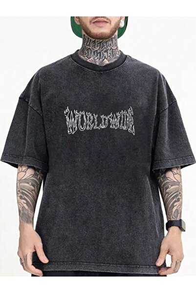 bellanova Μπλουζάκι με στάμπα, κορυφαίας ποιότητας, vintage πλυμένο, στυλ δρό...