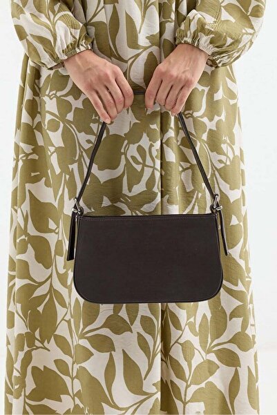 LOVELYSTORE Απλή τσάντα ώμου με επένδυση από μπαγκέτα και 3 θήκες (27x15)