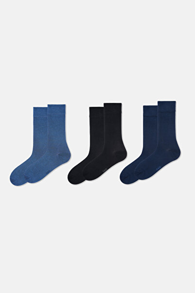 Dagi INDIGO-ΣΚΟΥΡΟ ΜΠΛΕ-ΜΑΥΡΟ Ανδρικές κάλτσες Micro Modal, συσκευασία 3 τεμα...