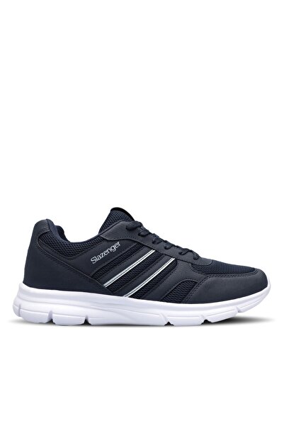Slazenger حذاء رياضي مريح برباط للجنسين باللون الأزرق الداكن، حذاء مريح للاست...