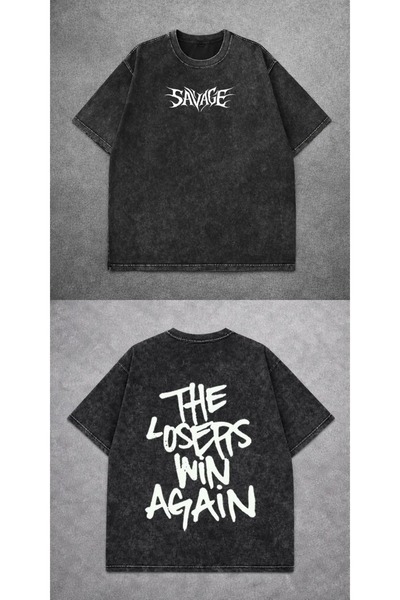 bellanova Μπλουζάκι με στάμπα, κορυφαίας ποιότητας, vintage πλυμένο, στυλ δρό...