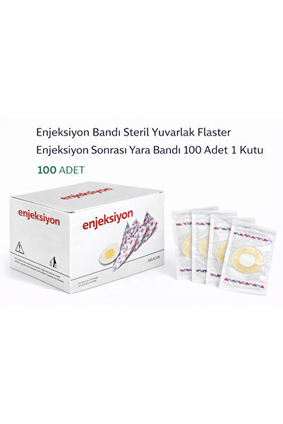 OSKA GLOBAL Enjeksiyon Bandı Steril Yuvarlak Flaster Enjeksiyon Sonrası Yara ...