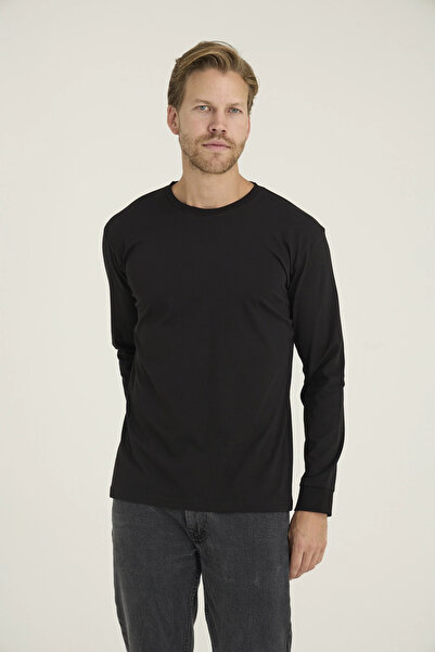 Kocabey USLUCAN ALIŞVERİŞ T-513 Tricou lung cu guler rotund pentru bărbați