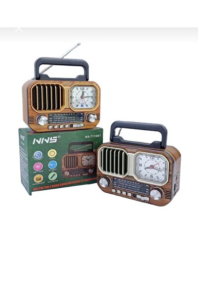 NNS RETRO BLUETOOTH NOSTALJİK RADYO SAATLİ