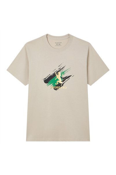 Giordano Men's Signature Short Sleeve Slim Fit Print Tee