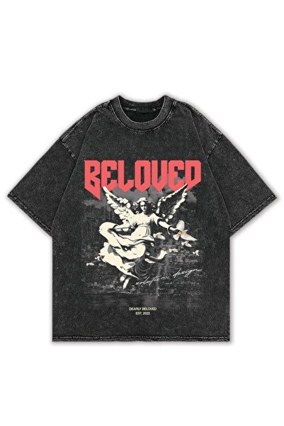 bellanova Μπλουζάκι με στάμπα, κορυφαίας ποιότητας, vintage πλυμένο, στυλ δρό...