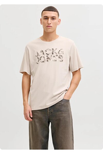 Jack & Jones JACK&JONES 12288536 JJEJEFF LOGO MAJICA 0 OVALNI KRATKI RUKAV