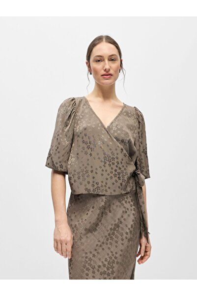 Object Bluse Cropped Wickel