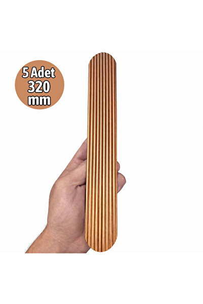 Badem10 Aytuğ 5 Adet Rose Geniş T Çizgili Oval Çekmece Kulp 320 mm Modern Şık...