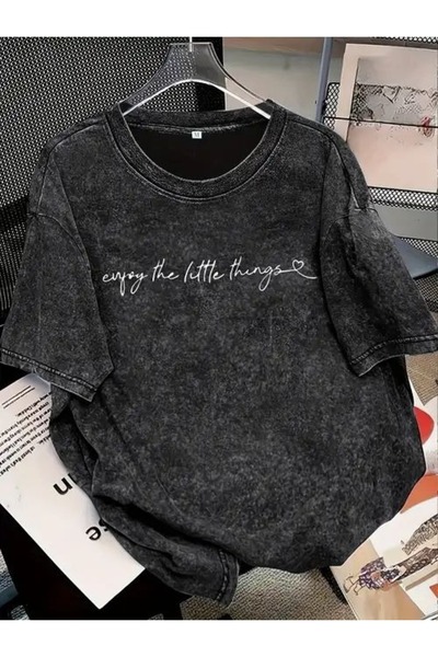 bellanova Μπλουζάκι με στάμπα, κορυφαίας ποιότητας, vintage πλυμένο, στυλ δρό...