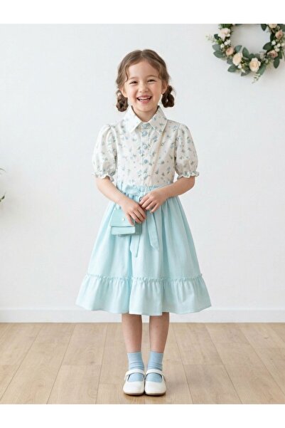 Cherrys Bebek Cherry Printed Antali Girls' Dress