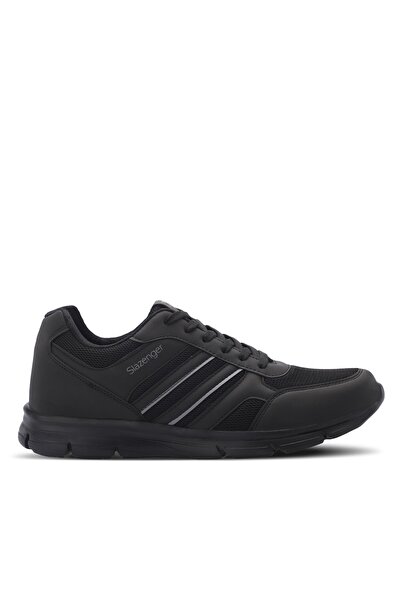 Slazenger Rahat Bağcıklı Unisex Günlük Sneaker Spor Ayakkabı Siyah - Konforlu...