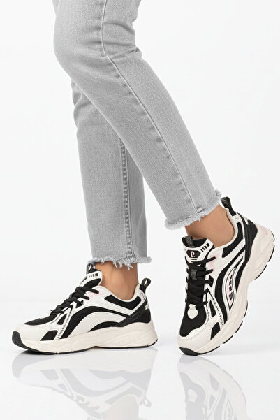 Pierre Cardin Λευκό Μαύρο Γυναικεία Αθλητικά Παπούτσια με Διχτυωτή Σόλα Μνήμη...