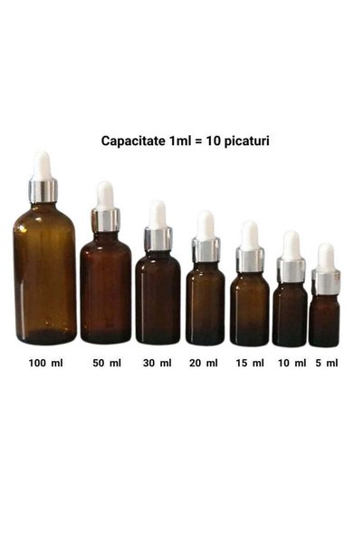 Aroma Expert Recipient cosmetic 100 ml, pipetă argintie, set de 3