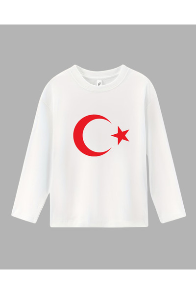 haha Children's Moon Star Printed Long Sleeve T-Shirt