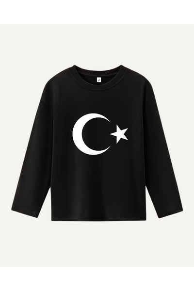 haha Children's Moon Star Printed Long Sleeve T-Shirt