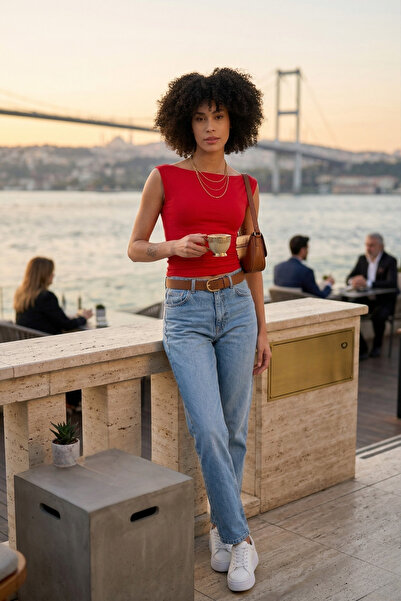 Moda Hour Γυναικεία καλοκαιρινή μπλούζα με λαιμόκοψη σκάφος και κοντό μανίκι