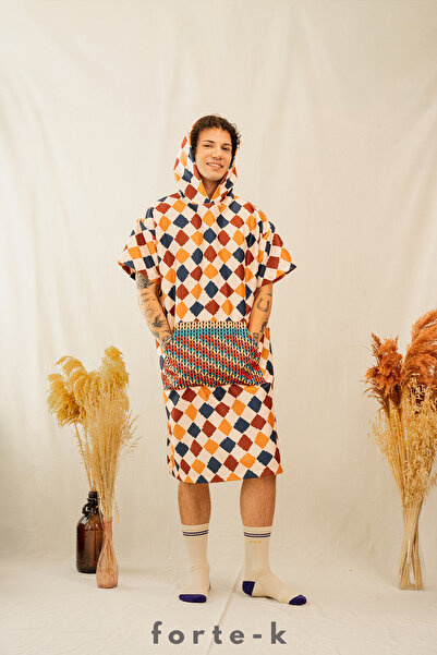 Fortek Home Πετσέτα θαλάσσης με κουκούλα και μπουρνούζι για σέρφινγκ