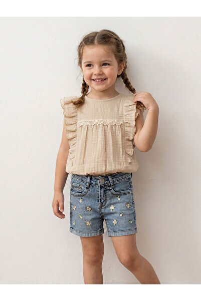 Cherrys Bebek Σετ για κορίτσια με σορτς Muslin Bouquet