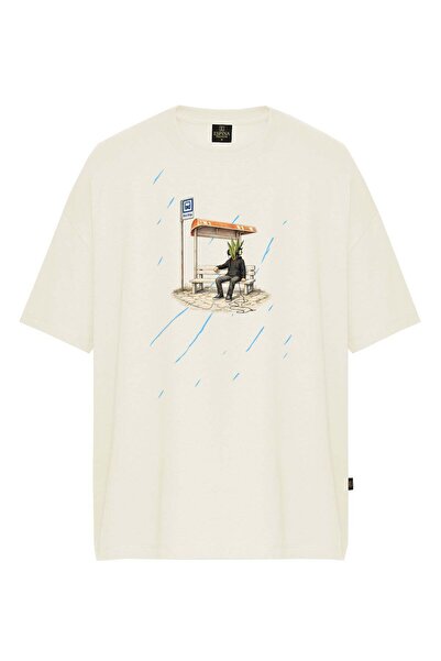 Espina Premium Men's Floral Man Printed Oversize Short Sleeve T-Shirt