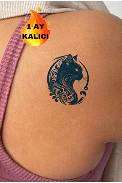 Mecit Tuhafiye 1 AY KALICI KEDİ KOL BİLEK VUCUT İÇİN GEÇİCİ DÖVME
