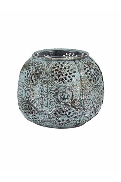 Paşabahçe Ajur Metal Tealight Mumluk S Turkuaz - 1 Adet