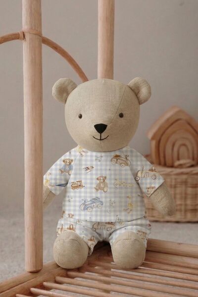 Tuğba Kuğu Pijamalı Ayıcık Uyku Arkadaşı - Pureline Series - Cute Baby Toys