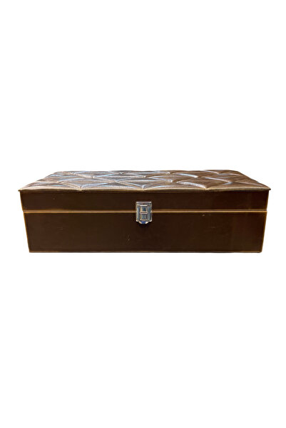 STAND MARKET Watch Box for 12 Watches Premium Pull-Up Leather - Geometric Pat...