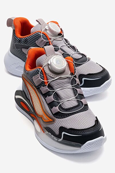 CCWAY AYAKKABI حذاء رياضي للأطفال من أنوراك برباط قابل للقفل 31-35 BUZ ORANGE