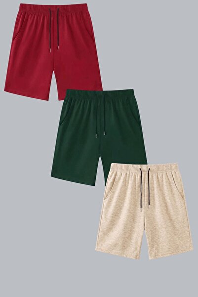 cm buseyiz BuseKids Unisex Καλοκαιρινά Σορτς/Κάπρι Σετ 3 τεμαχίων Άνετη Εφαρμ...