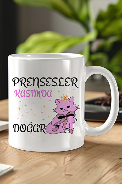 qoeuyl boutique Princesses Are Born in November Crowned Cat Printed Birthday ...