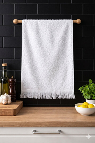 ÖZteks DERİN LİFE 24 ADET BEYAZ PAMUKLU 30*50 CM MUTFAK HAVLUSU-EL HAVLUSU-KU...