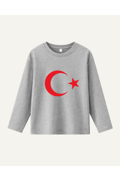 haha تي شيرت طويل الأكمام من Moon Star مطبوع للأطفال