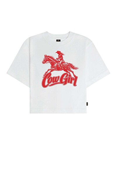 Espina Premium Cowgril Printed Crop T-Shirt