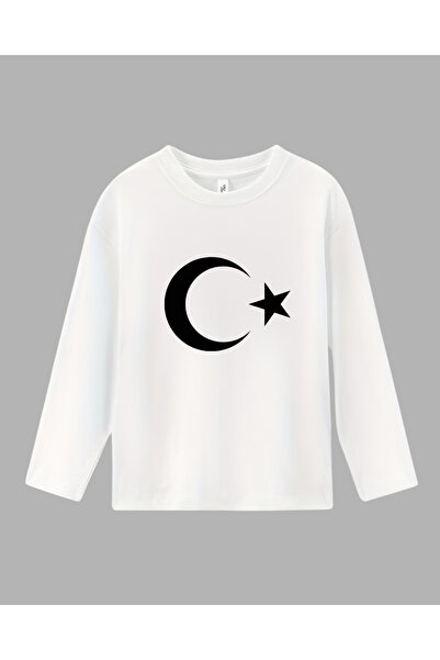 haha Children's Moon Star Printed Long Sleeve T-Shirt