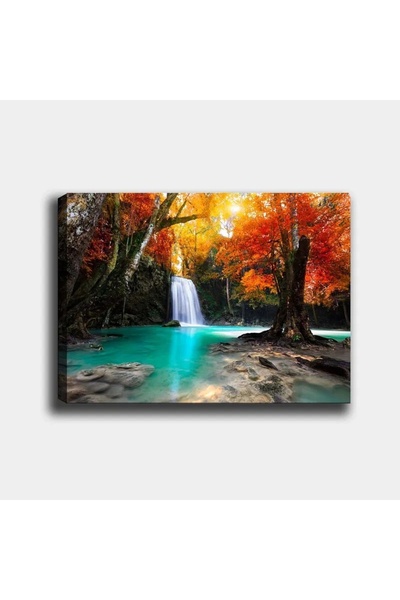 OEM Tablou decorativ Re-Bloom, model peisaj, pânză/lemn, multicolor, 100 x 70 cm