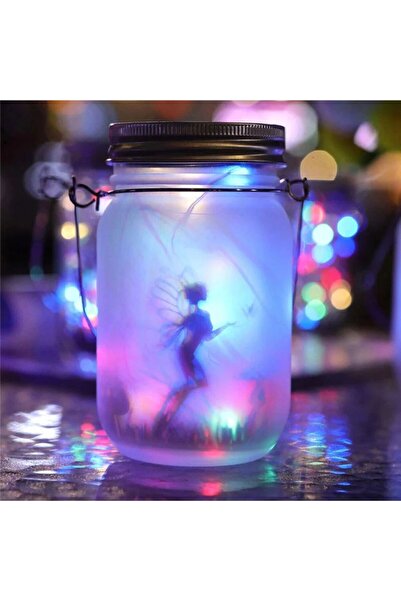 SkmCollection Set 2 Decorațiuni Solare cu LED-uri în formă de Zâne, Alb Cald sau Multicolor - Iluminat Ambiental pentru Grădină
