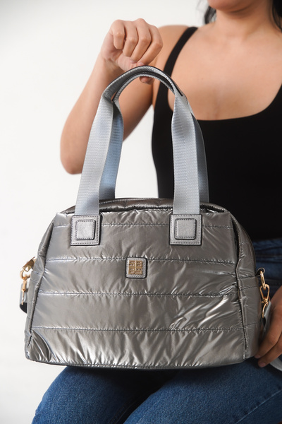 FEMME Prato Γυναικείο Ύφασμα Αλεξίπτωτου Φουσκωτό Καθημερινό Μανίκι Τσάντα ώμου