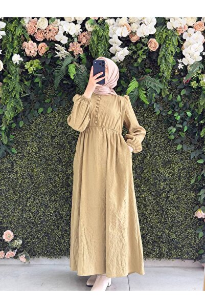 Moda Fatma Pamuklu keten elbise