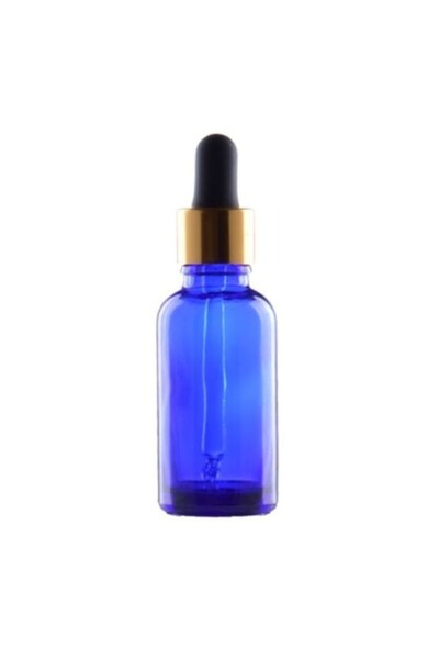 Aroma Expert Sticlă de sticlă albastră cu pipetă neagră 30ml Uleiuri esențiale