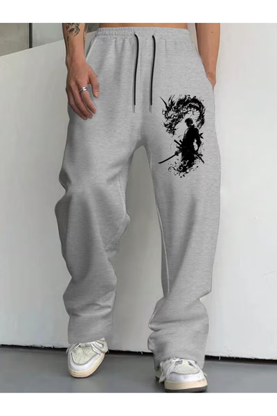 COMANCHERO Trening de vară unisex cu imprimeu anime dragon, croială largă și ...