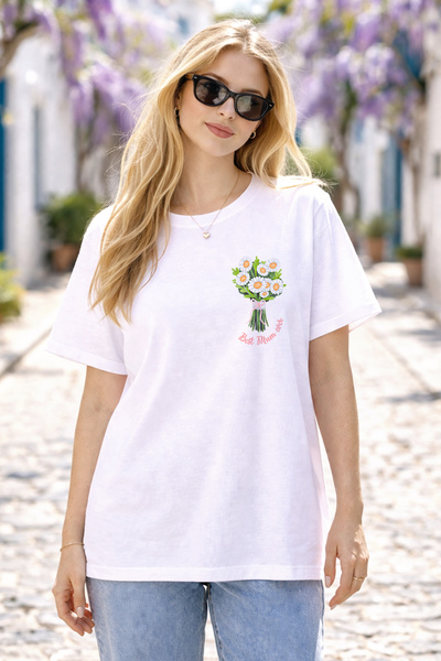 FANA Mother's Day Special Best Mum Ever Women's T-Shirt - 100% Cotton Loose F...