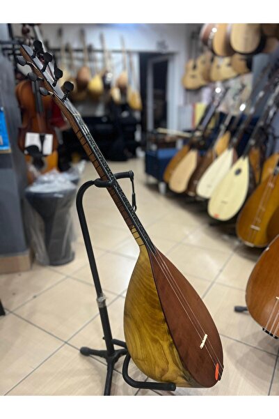 Bircanmüzik Profesyonel 38,5 Oyma Dut Tekne Kısa Sap Bağlama (soft kılıf, yed...