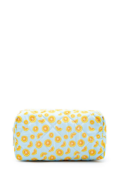 minebag ZC263 Υφασμάτινη Γυναικεία Τσάντα Μακιγιάζ Λεμόνι