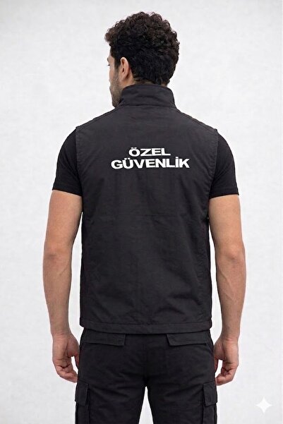 ARTHUR Erkek Özel Güvenlik Yeleği - Nakış İşlemeli 3 Cepli Su İtici Yazlık Güvenlik Kıyafeti