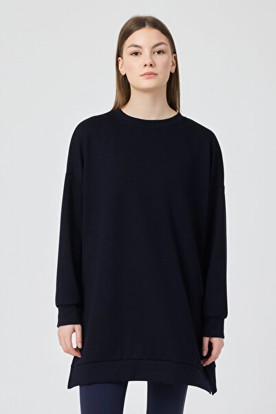 segnante Kadın Lacivert Bisiklet Yaka Kadın Sweatshirt Tunik