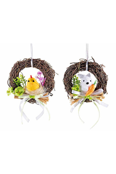 Decorer Σετ 2 Πασχαλινών Στεφανιών 10,5 εκ.