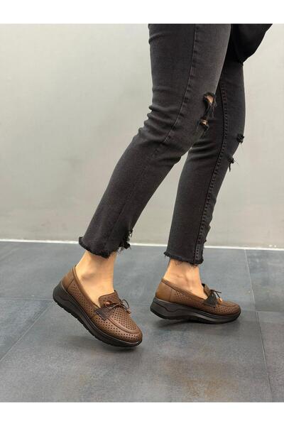 DİVA Γυναικεία casual παπούτσια από δέρμα βιζόν με φιόγκο λέιζερ