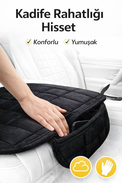 BENT OTO OTO AKSESUAR Luxury Kadite Textured Universal Car Seat Cover - 7 Piece Front Rear Full Set Upholstery Protector